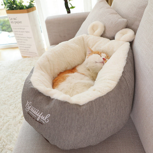 Pet Warming Soft Sleeping Cushion Puppy Kennel | GlamzLife