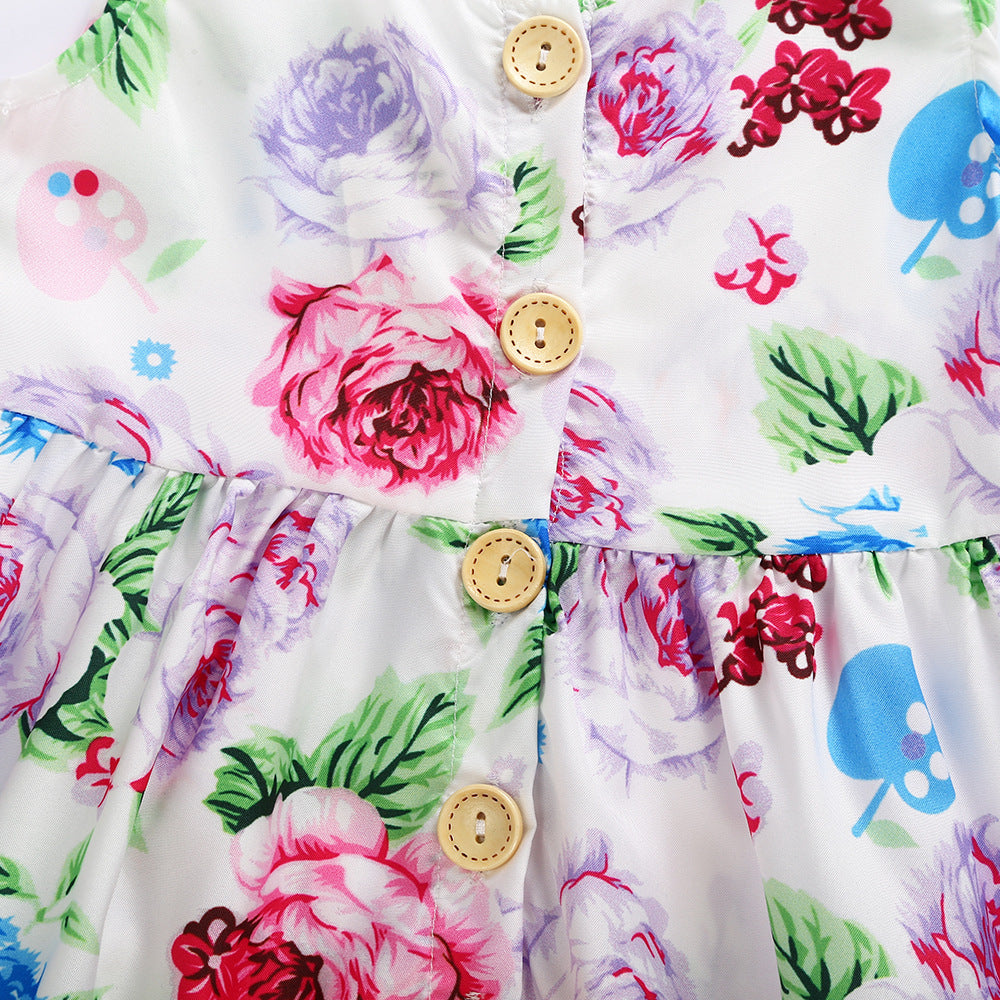 Princess Pattern Skirt Dress For Girl's | GlamzLife