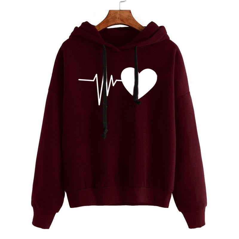 Printed Autumn Long Sleeve Hoodie GlamzLife