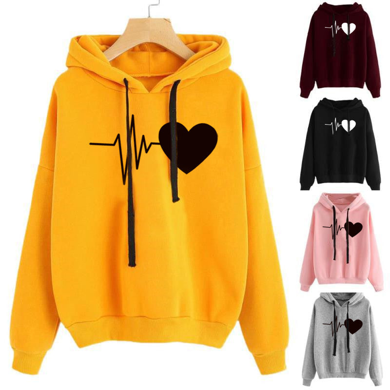 Printed Autumn Long Sleeve Hoodie GlamzLife