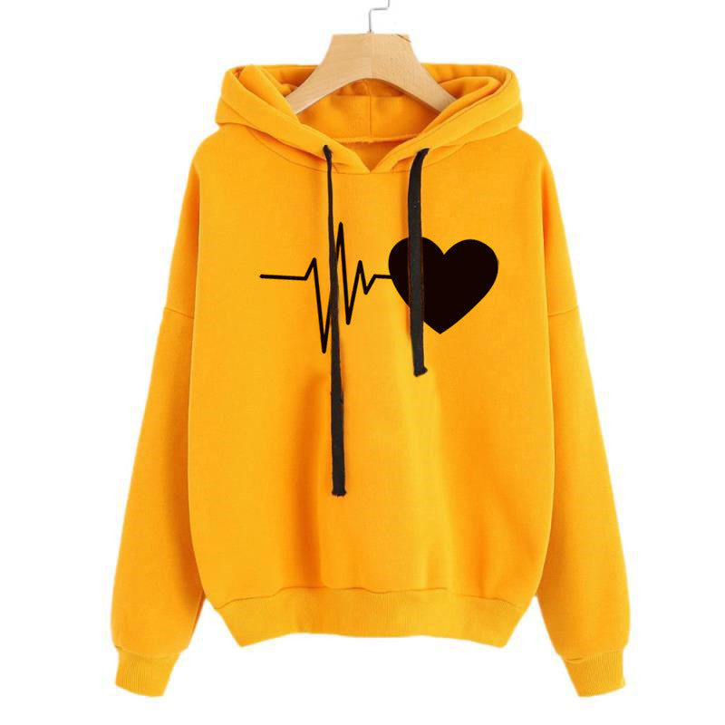Printed Autumn Long Sleeve Hoodie GlamzLife