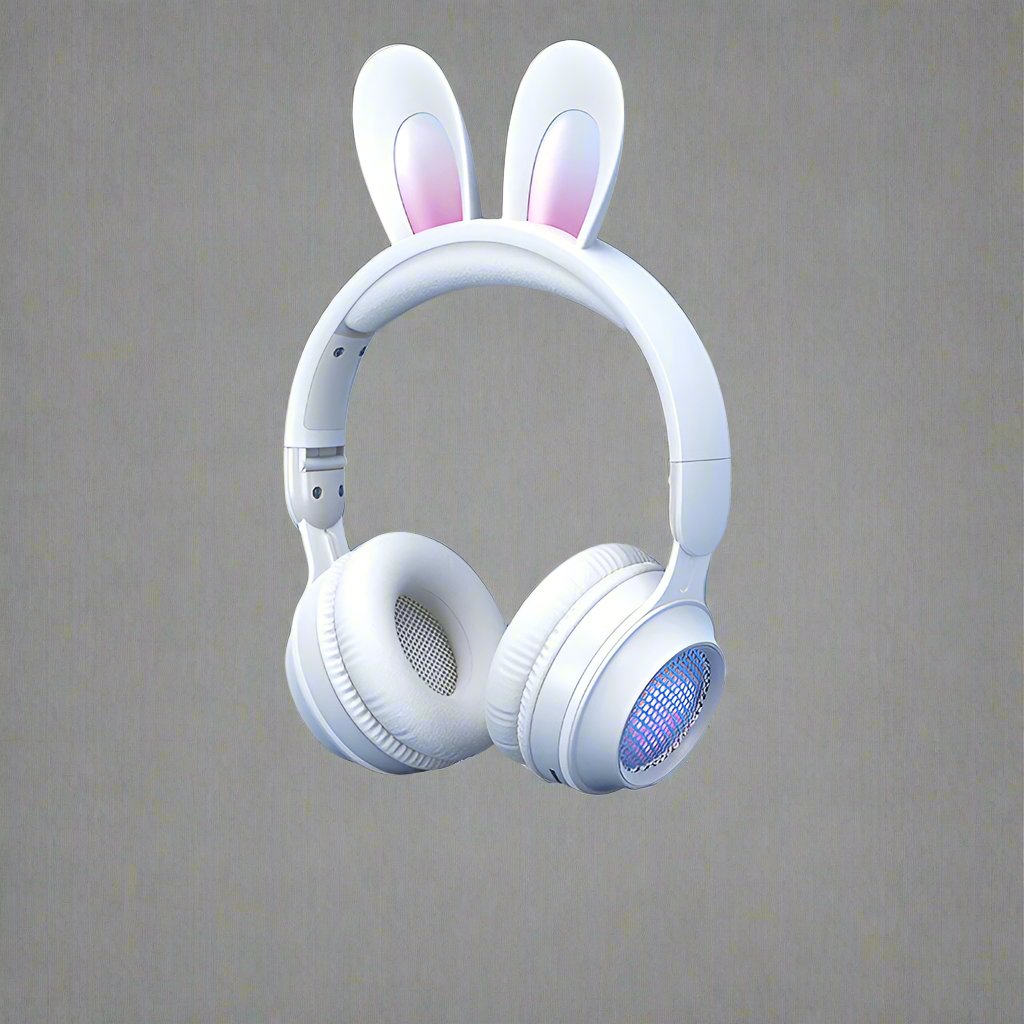 Rabbit Ear Headphones Wireless Luminous Extendable Wheat Headphones GlamzLife