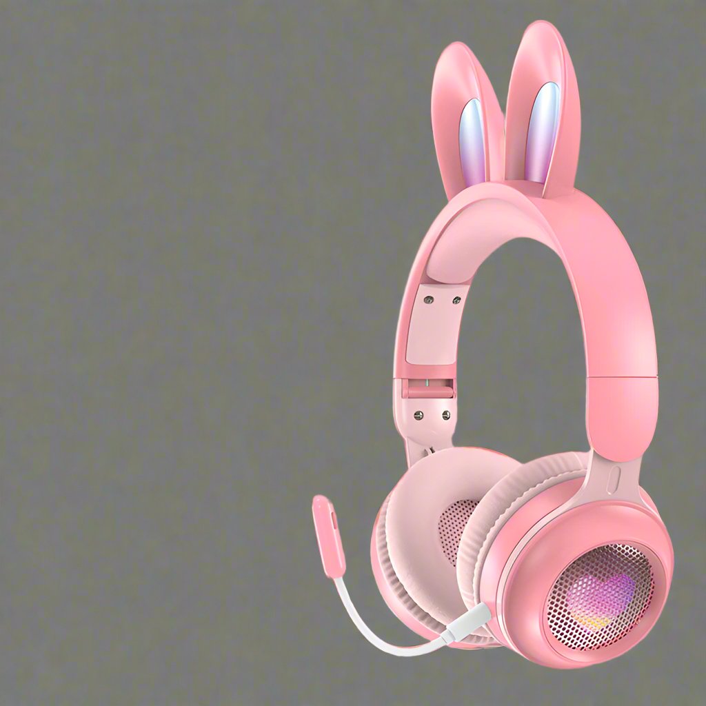Rabbit Ear Headphones Wireless Luminous Extendable Wheat Headphones GlamzLife