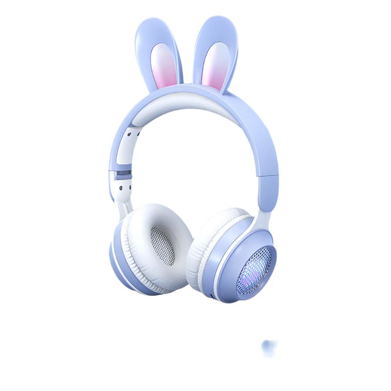 Rabbit Ear Headphones Wireless Luminous Extendable Wheat Headphones GlamzLife