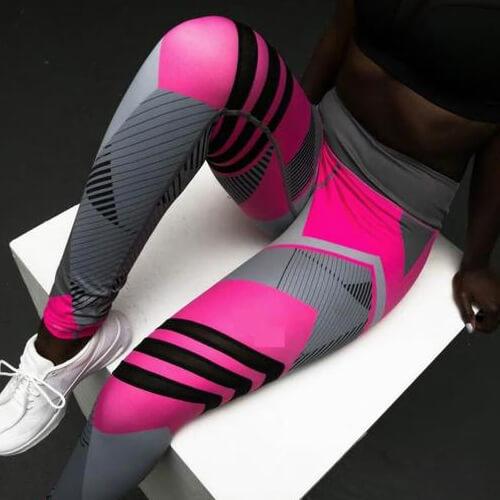 Reflective Sport Yoga Pants | Pink | GlamzLife