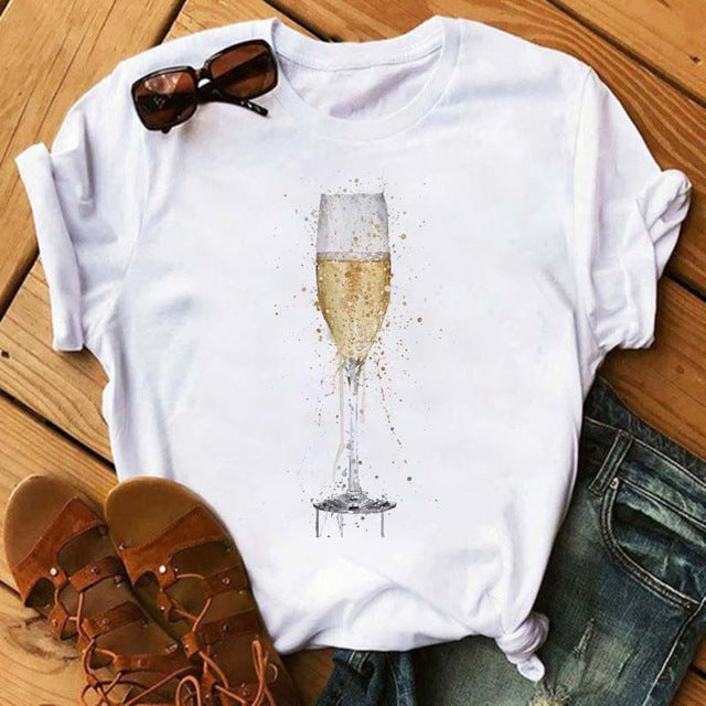 Round Neck Loose Fit Cropped T-shirt GlamzLife