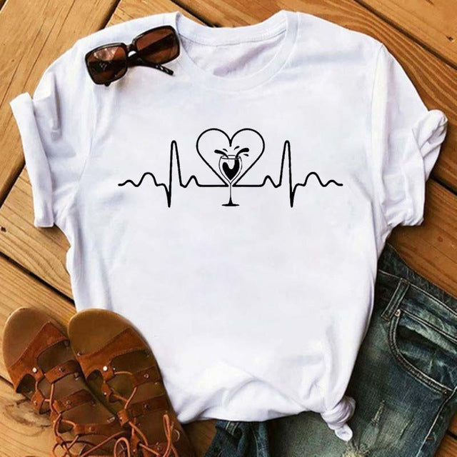 Round Neck Loose Fit Cropped T-shirt GlamzLife