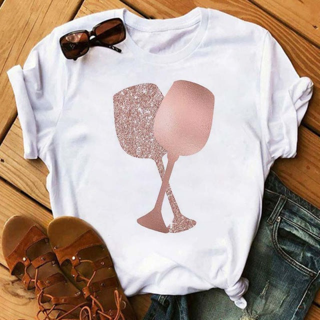 Round Neck Loose Fit Cropped T-shirt GlamzLife