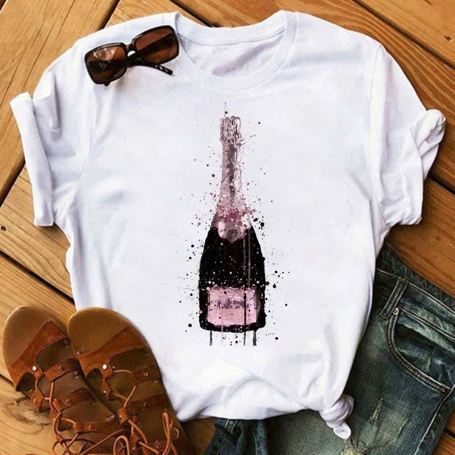 Round Neck Loose Fit Cropped T-shirt GlamzLife