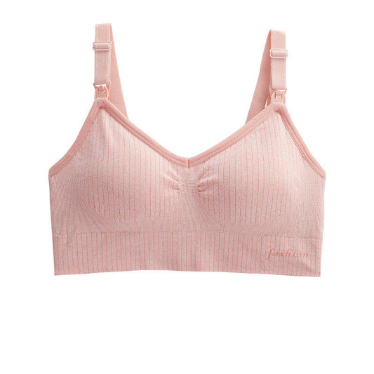 Seamless Comfy Breastfeeding Bra | Cherry Blossom Powder | GlamzLife