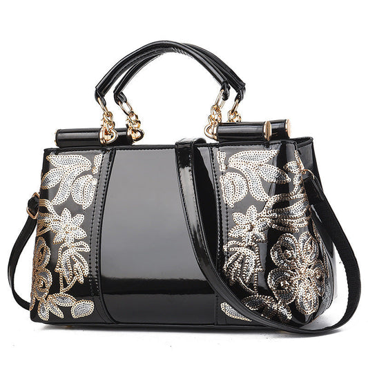 Sequins Leather Handbag | GlamzLife