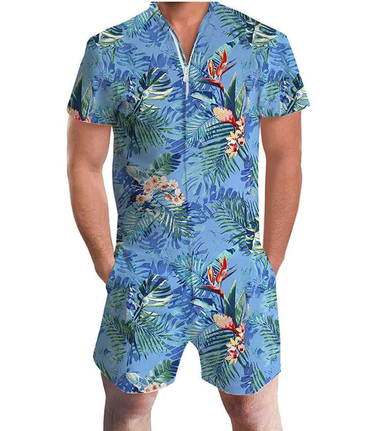 Short Beach Wear Jumpsuit For Men's | GlamzLife