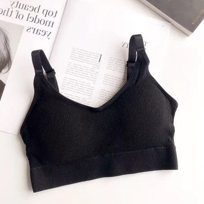 Shoulder Straps Padded Push Up Bra | Black One size | GlamzLife