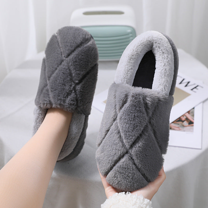 Simple Non-slip Woolen Floor Slippers With Soft Soles | GlamzLife