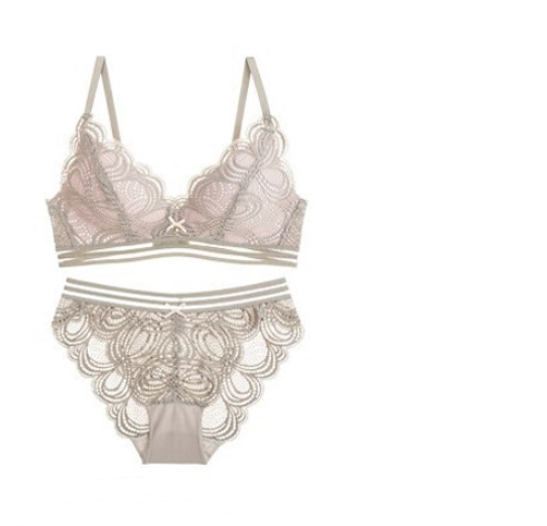 Solid Lace Up Bra Set GlamzLife