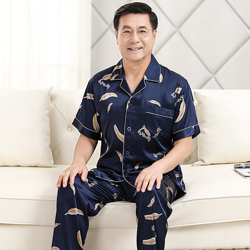 Thin Printed Silk Pajama Set GlamzLife