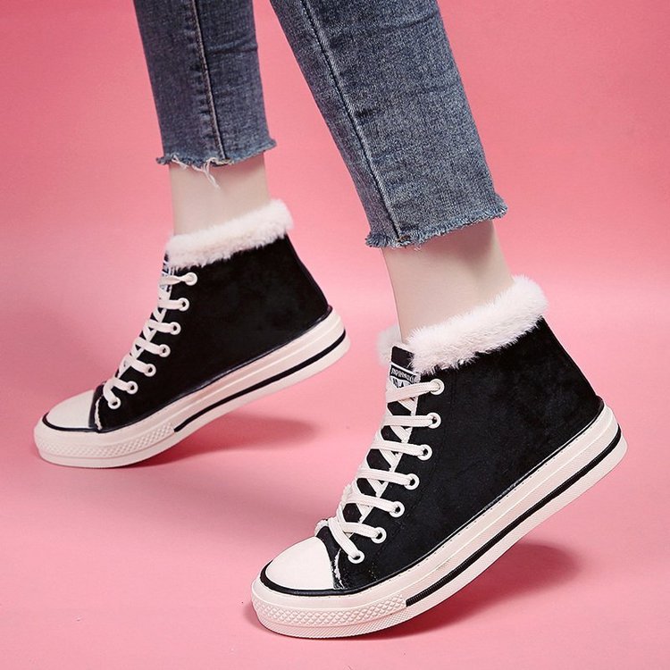 Velvet Thick Leopard Print Women's Sneakers GlamzLife