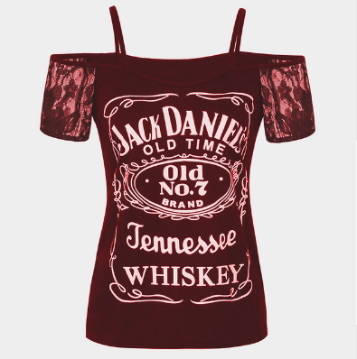 Women's Cold Shoulder Letter Print Top GlamzLife
