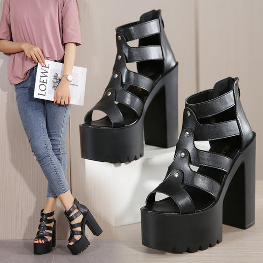 Women's Fashion Rivet Roman Sandals | GlamzLife