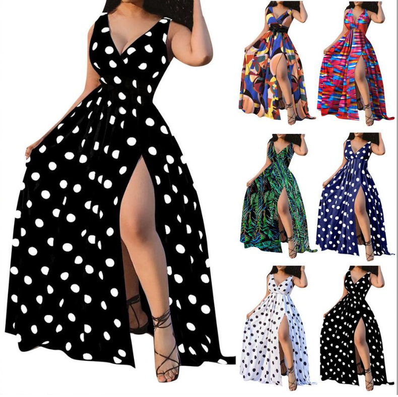 Women's Party V- Neck Side Slit Dress GlamzLife