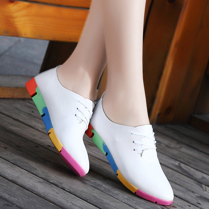 Women's Single Shoes Korean Nurse Shoes Women Casual Shoes White Shoes | GlamzLife