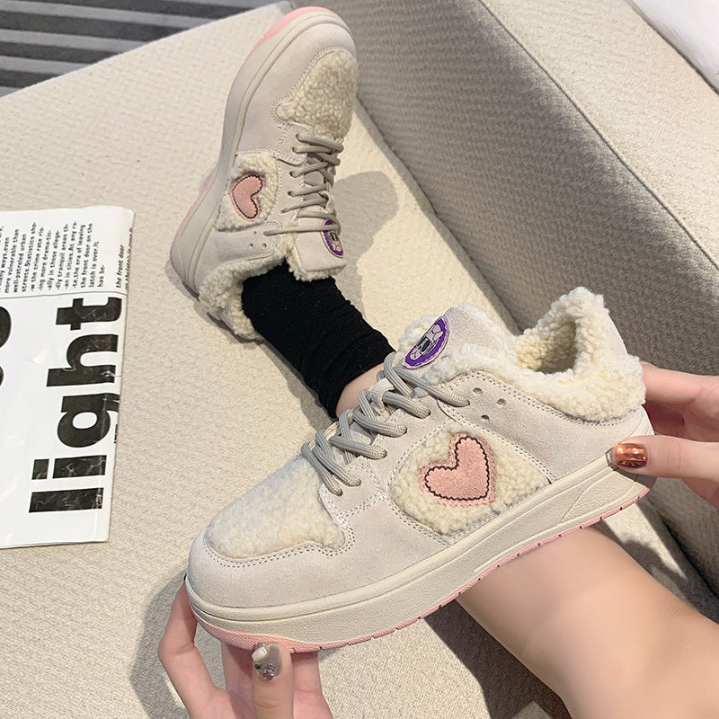 Women's Thick-soled Lace Sneakers GlamzLife