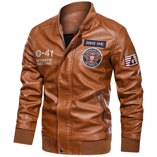 Men's Leather Casual Jacket - GlamzLife PU Lining