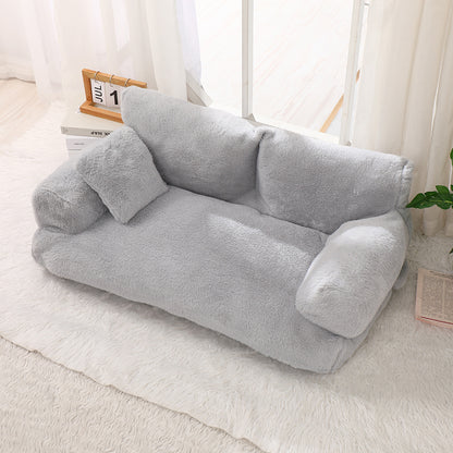 Warm Universal Rabbit Plush Pet Sofa Nest - GlamzLife