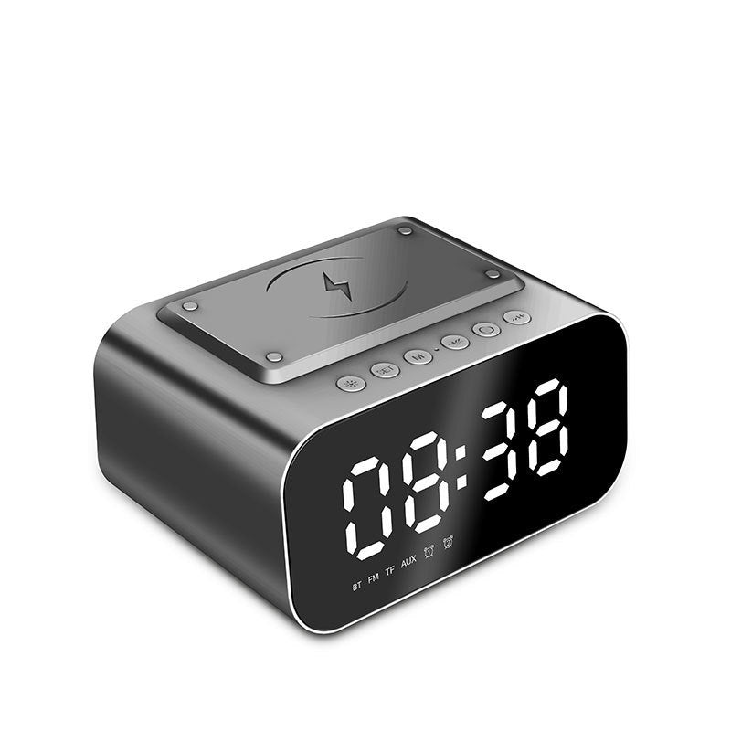 Wireless Charging Bluetooth Speaker Led Alarm Clock Audio Wireless Charging Bluetooth Speaker- GlamzLife