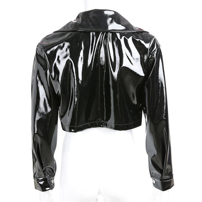 GlamzLife Women's Motorcycle PU Leather Jacket