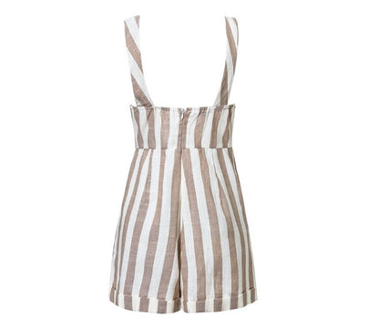 spring backless striped sling jumpsuit - GlamzLife