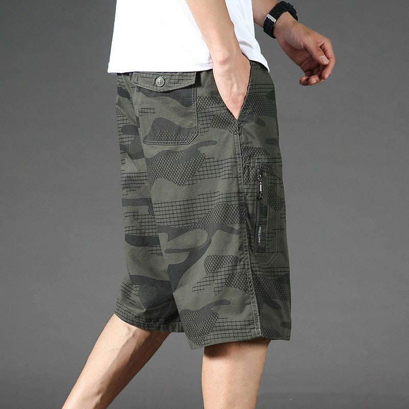 Summer Thin Loose Cotton Camouflage Shorts - GlamzLife