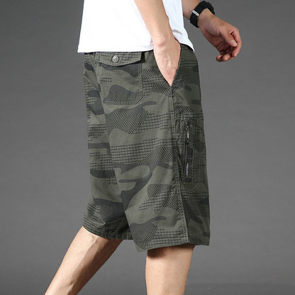 Summer Thin Loose Cotton Camouflage Shorts - GlamzLife