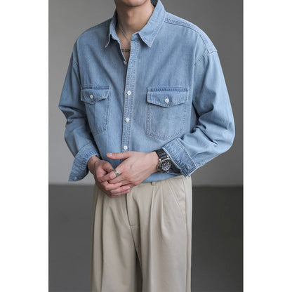 Denim Dapper Shirt  - GlamzLife