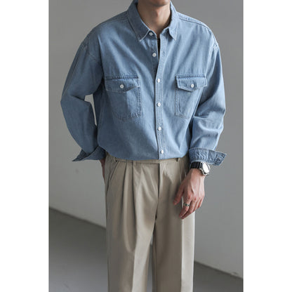 Denim Dapper Shirt  - GlamzLife