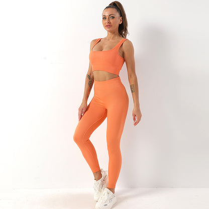 2pcs Yoga Suit High Waist Leggings Set for Women Sportswear Outfits | GlamzLife