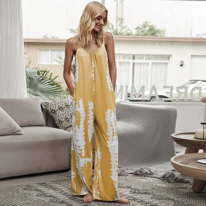 Boho Chic Tie-Dye Printed Jumpsuit for Women - GlamzLife