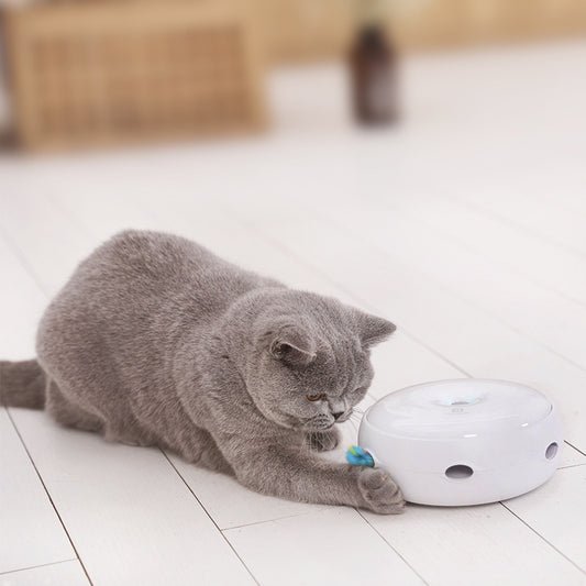 smart funny automatic turntable cat stick donut - GlamzLife