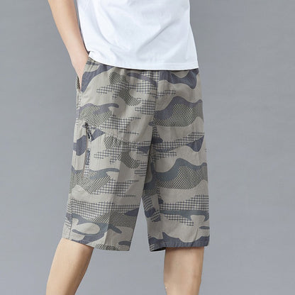 Summer Thin Loose Cotton Camouflage Shorts - GlamzLife