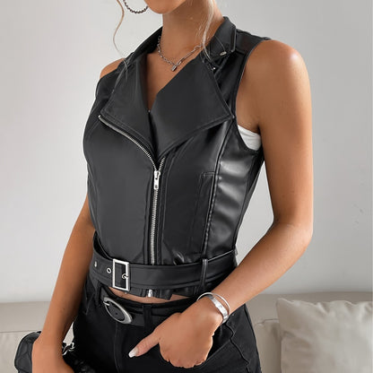 Women's Casual Leather Jacket - Street Hipster Style, GlamzLife