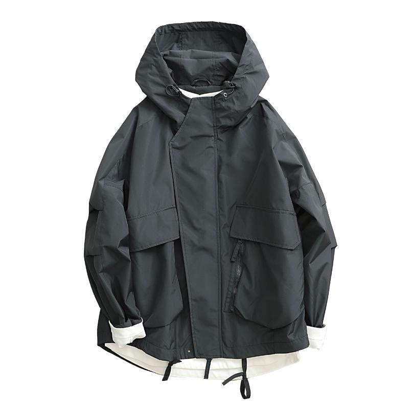 Retro Short Windproof Men's Hooded Outdoor Jacket - GlamzLife