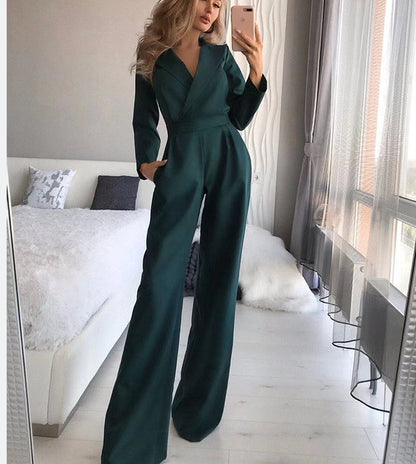 Spring Solid Color Slim New Style Women's Jumpsuit - GlamzLife