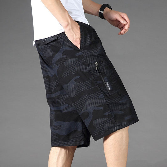 Summer Thin Loose Cotton Camouflage Shorts - GlamzLife