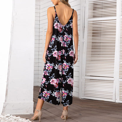 Sleeveless Skinny Strap Jumpsuit - GlamzLife