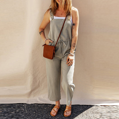 Solid Color Camisole Jumpsuit  - GlamzLife