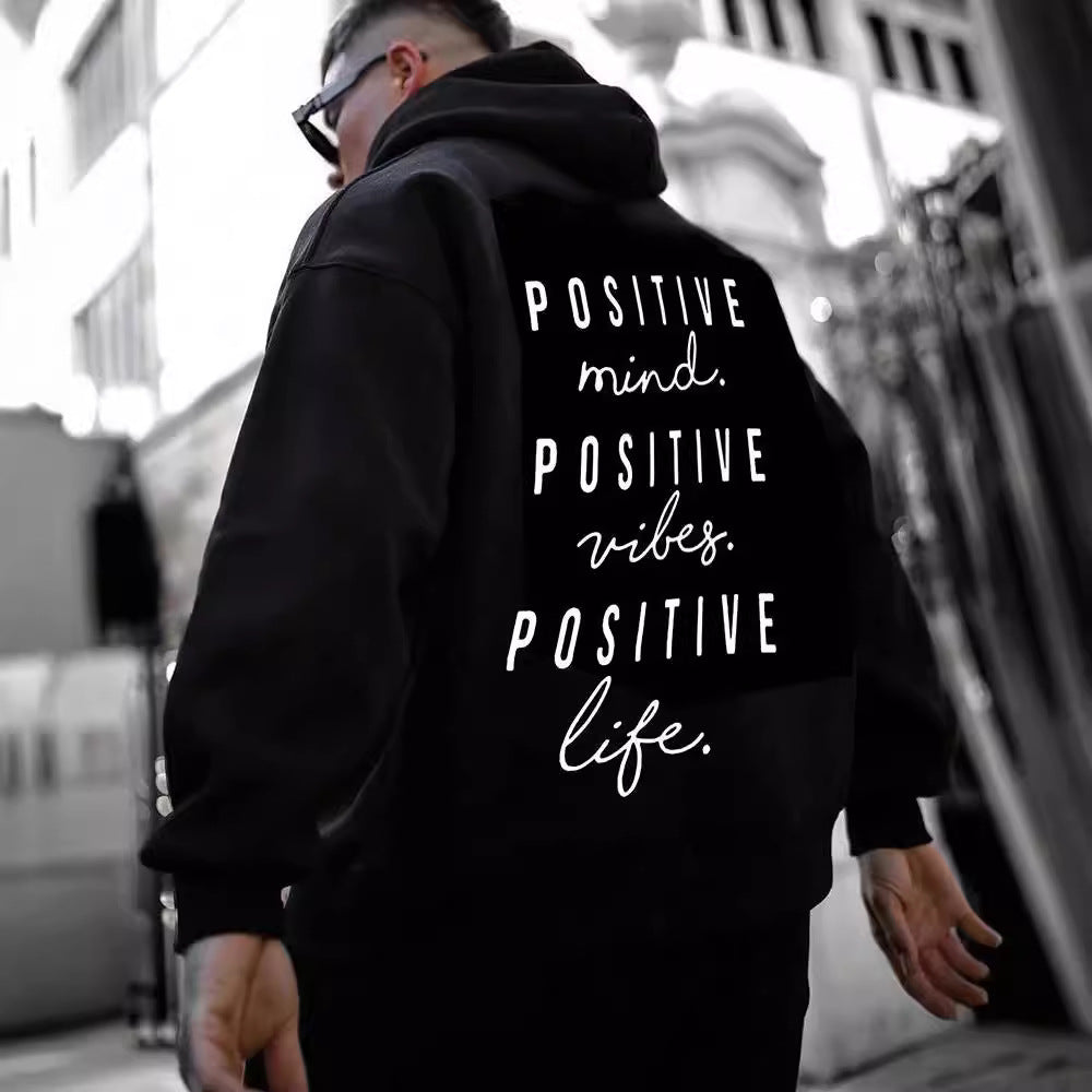 GlamzLife Fall Winter Fashion English Letter Print Hoodie