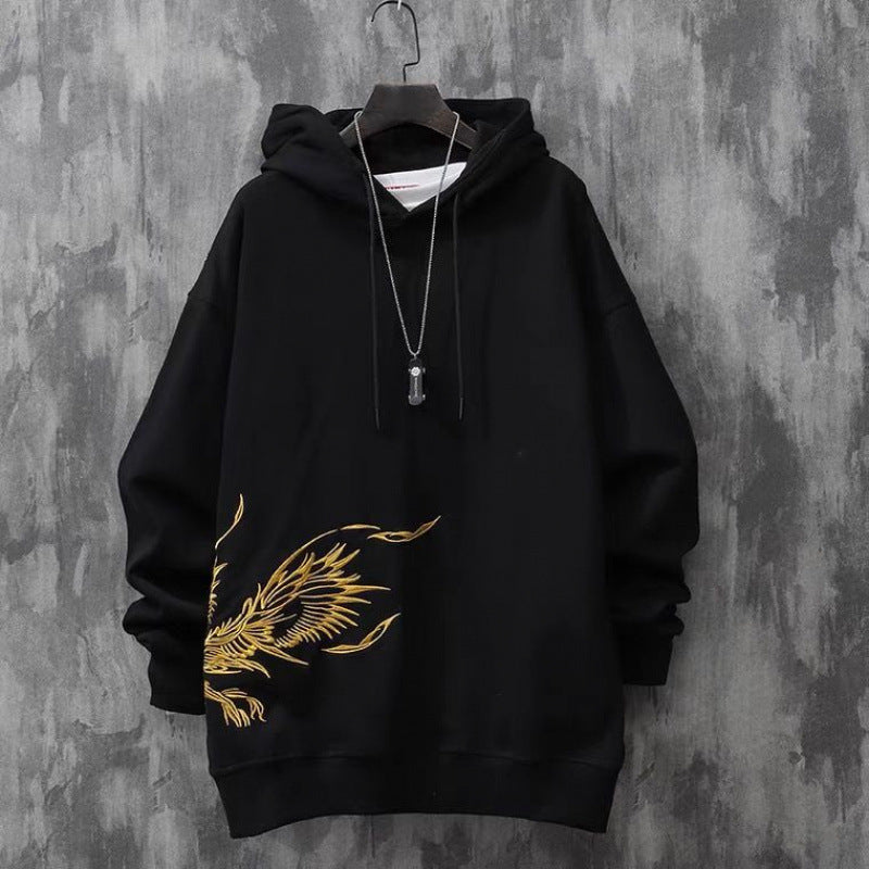 Heavy Industry Phoenix Embroidered Hoodie Male-GlamzLife