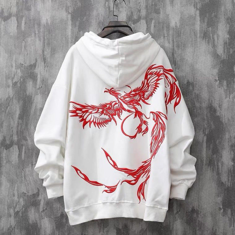 Heavy Industry Phoenix Embroidered Hoodie Male-GlamzLife