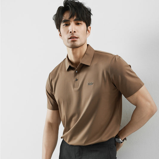 Polo Shirt Men's Light Luxury Men's Ice Silk Drape - GlamzLife