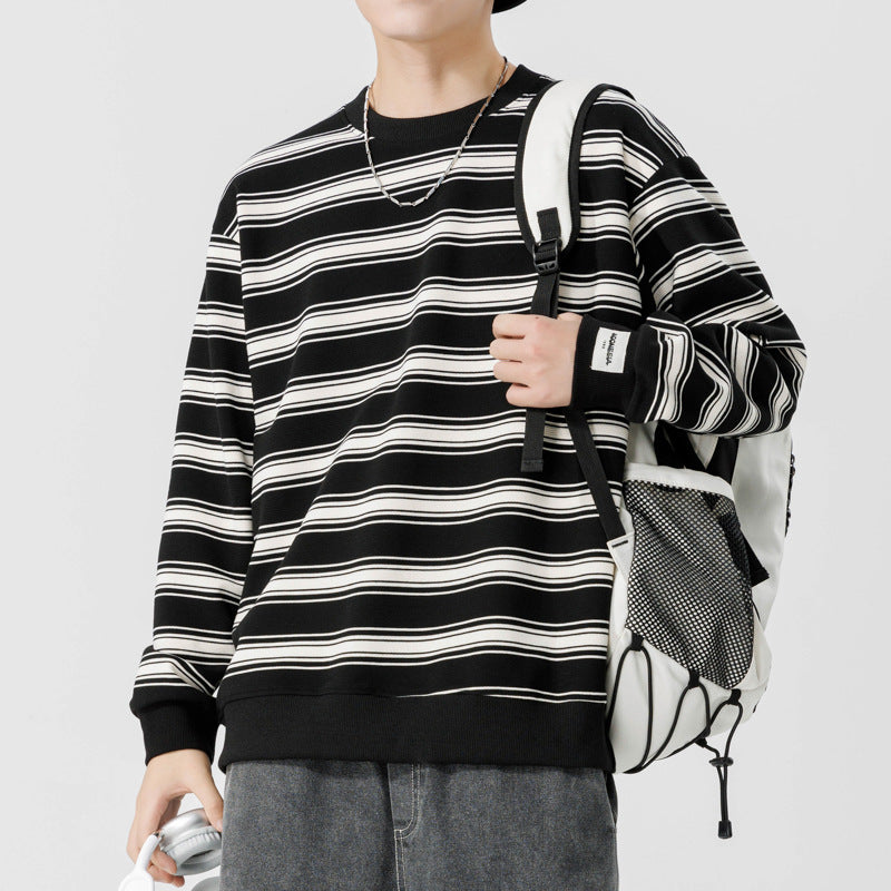 American Casual Striped Sweater For Men